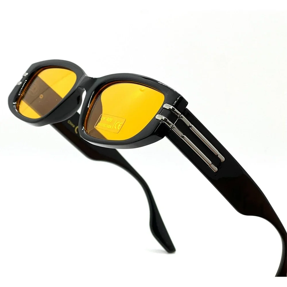Women Sunglasses Fashion Retro RectanglebYellow‎ Lens Fashion Trendy Street Wear